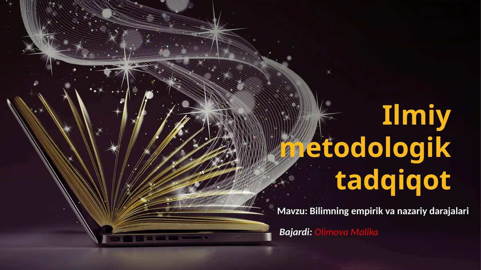 Ilmiy metodologik tadqiqot 1
