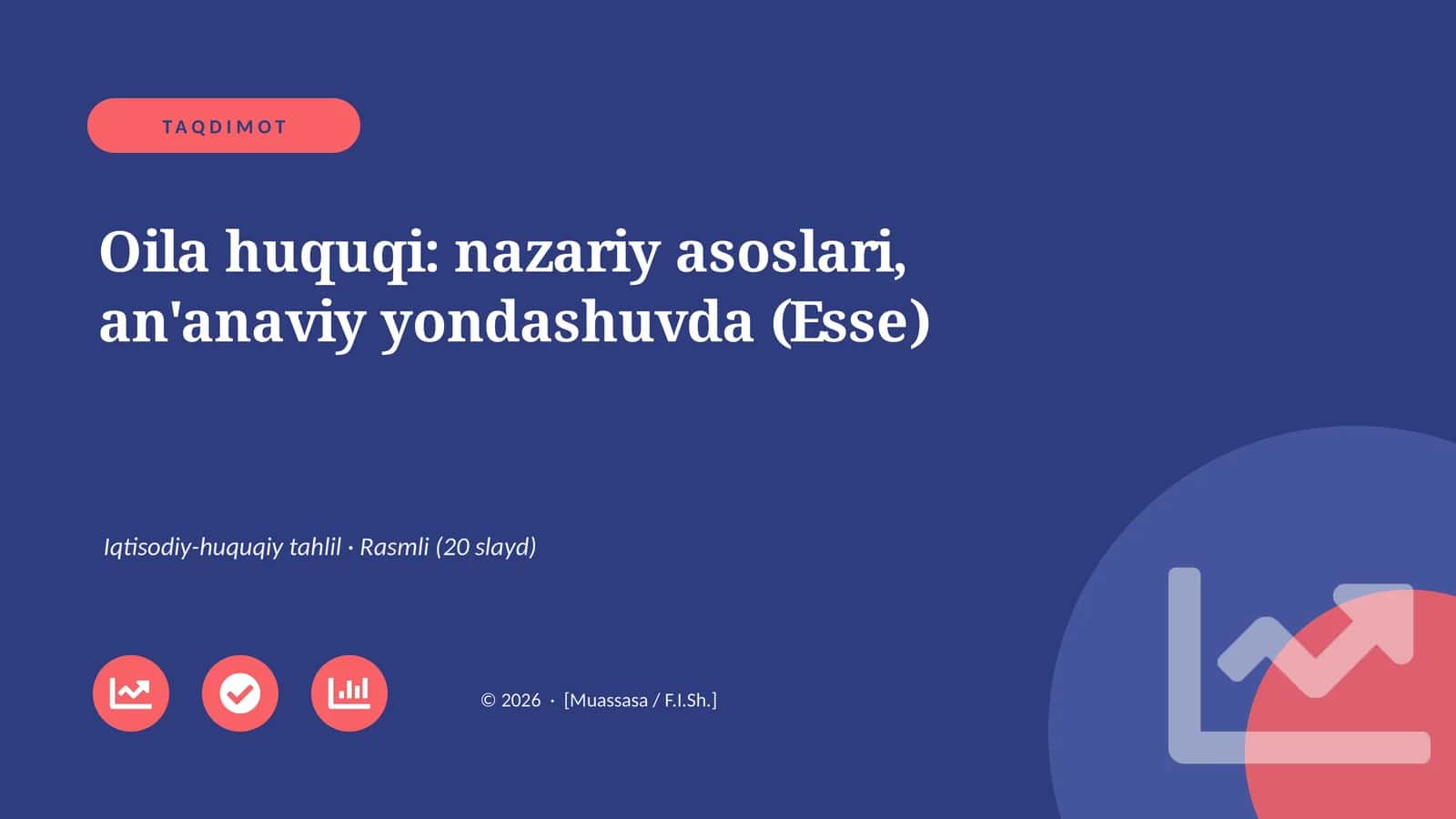 Oila huquqi: nazariy asoslari, an'anaviy yondashuvda (Esse) 1
