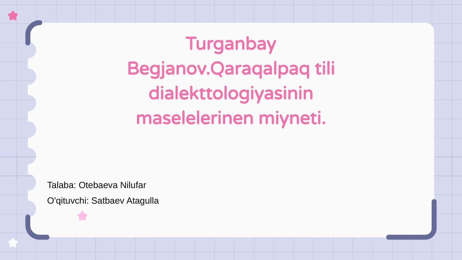 Qaraqalpaq tili dialekttologiyasi 1