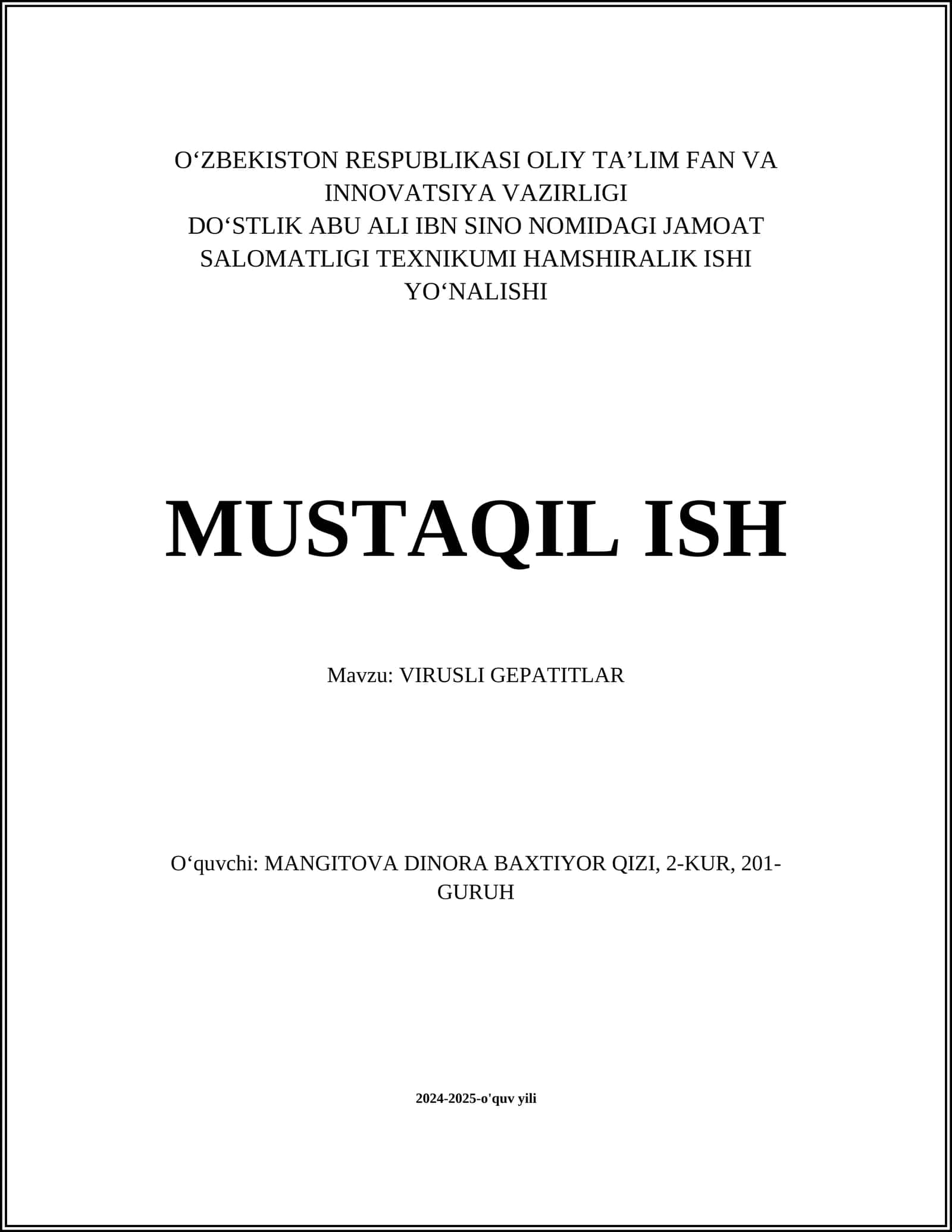 VIRUSLI GEPATITLAR 1