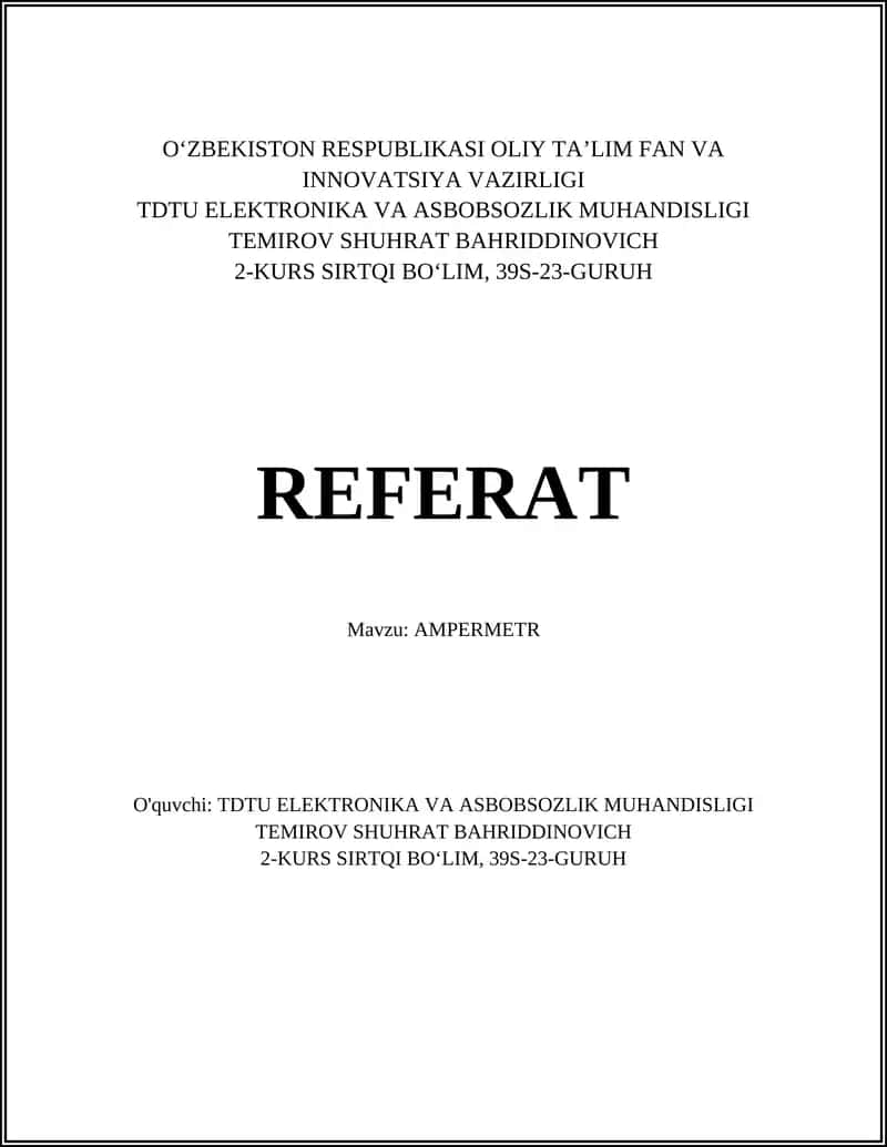AMPERMETR 1