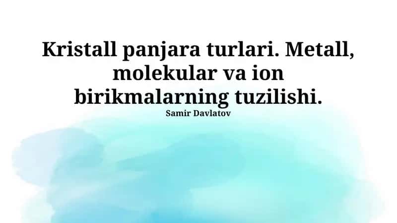 Kristall panjara turlari 1