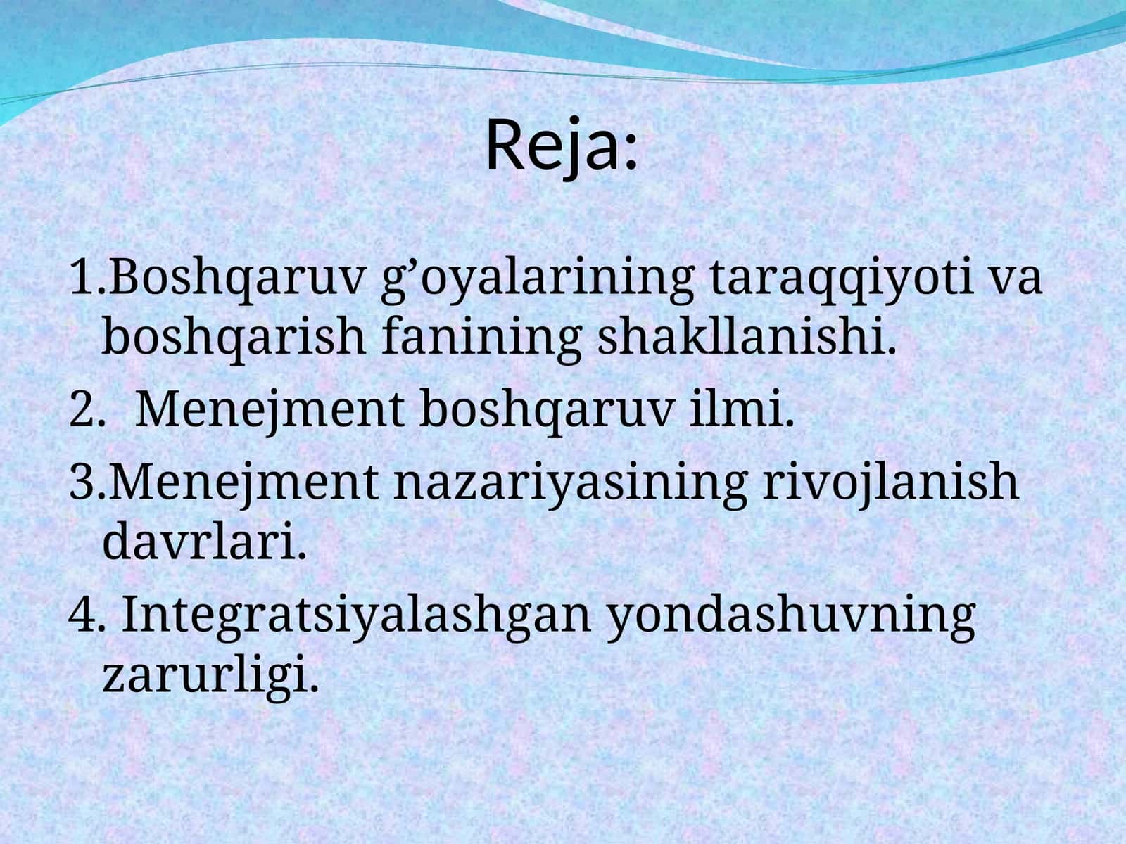 Menejment nazariyasinig dastlabki kurtaklari 1