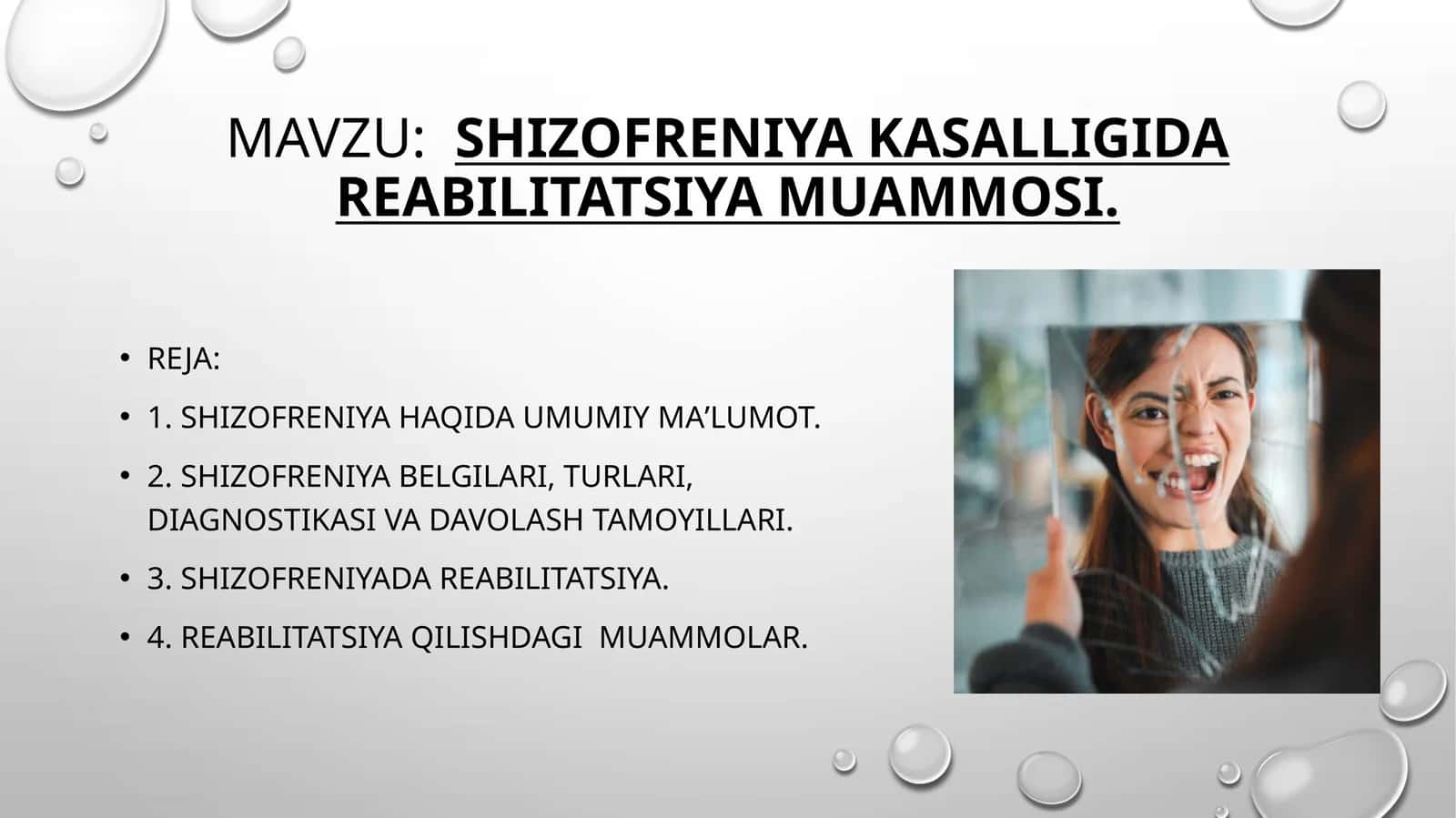 Shizofreniya kasalligida reabilitatsiya muammosi 1