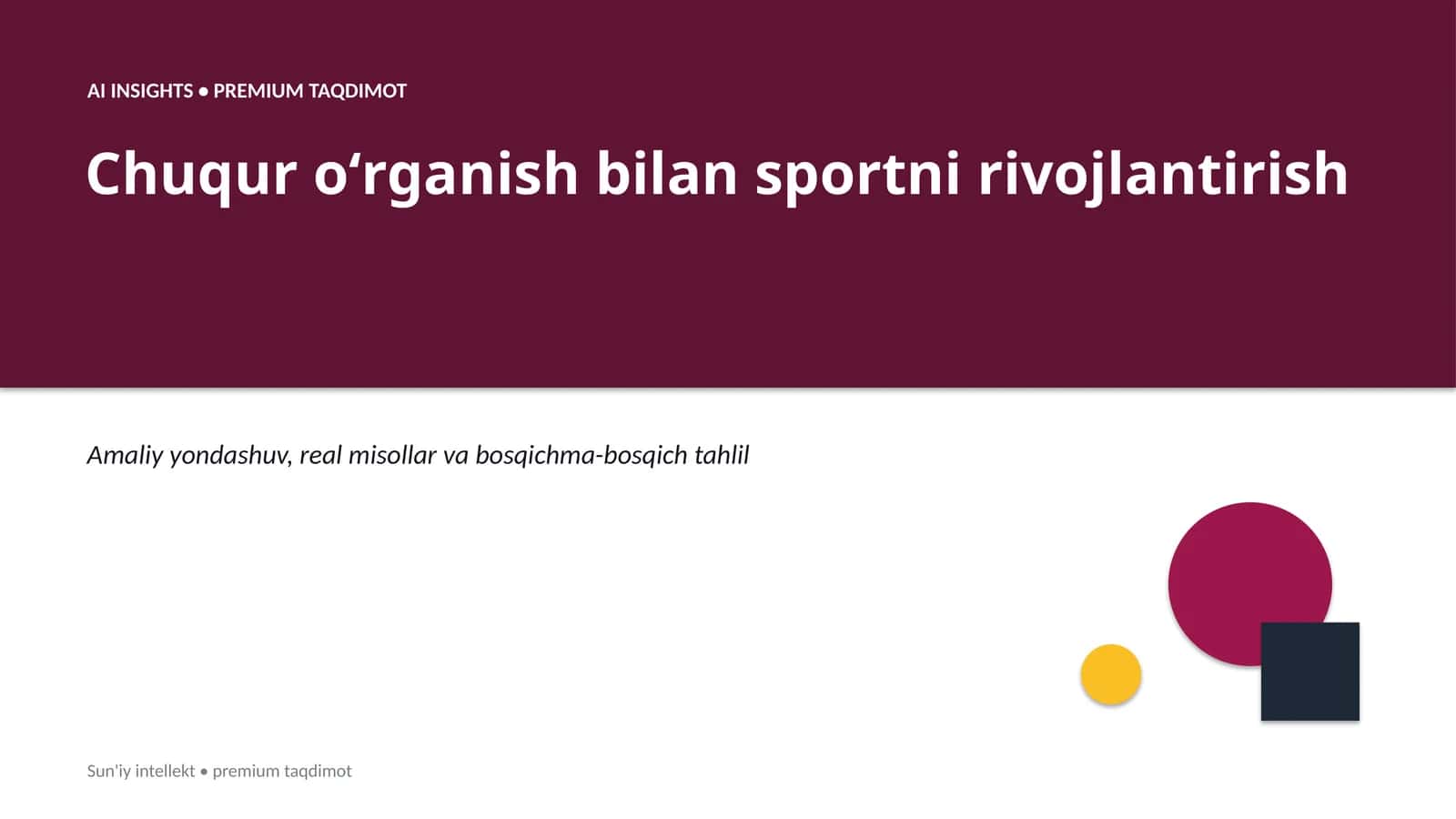 AI INSIGHTS • PREMIUM TAQDIMOT 1