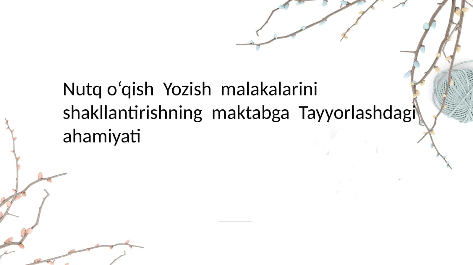 Nutq o‘qish Yozish malakalarini shakllantirishning maktabga Tayyorlashdagi ahamiyati 1