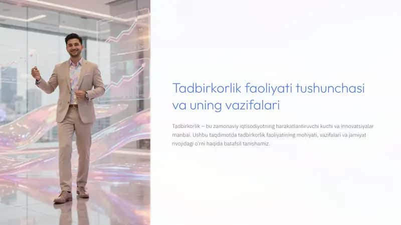 Tadbirkorlik faoliyati va uning vazifalari 1