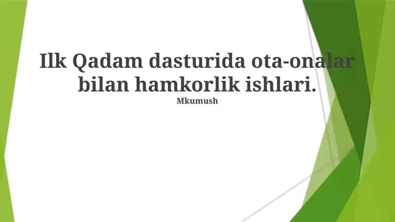 Ilk Qadam dasturi 1