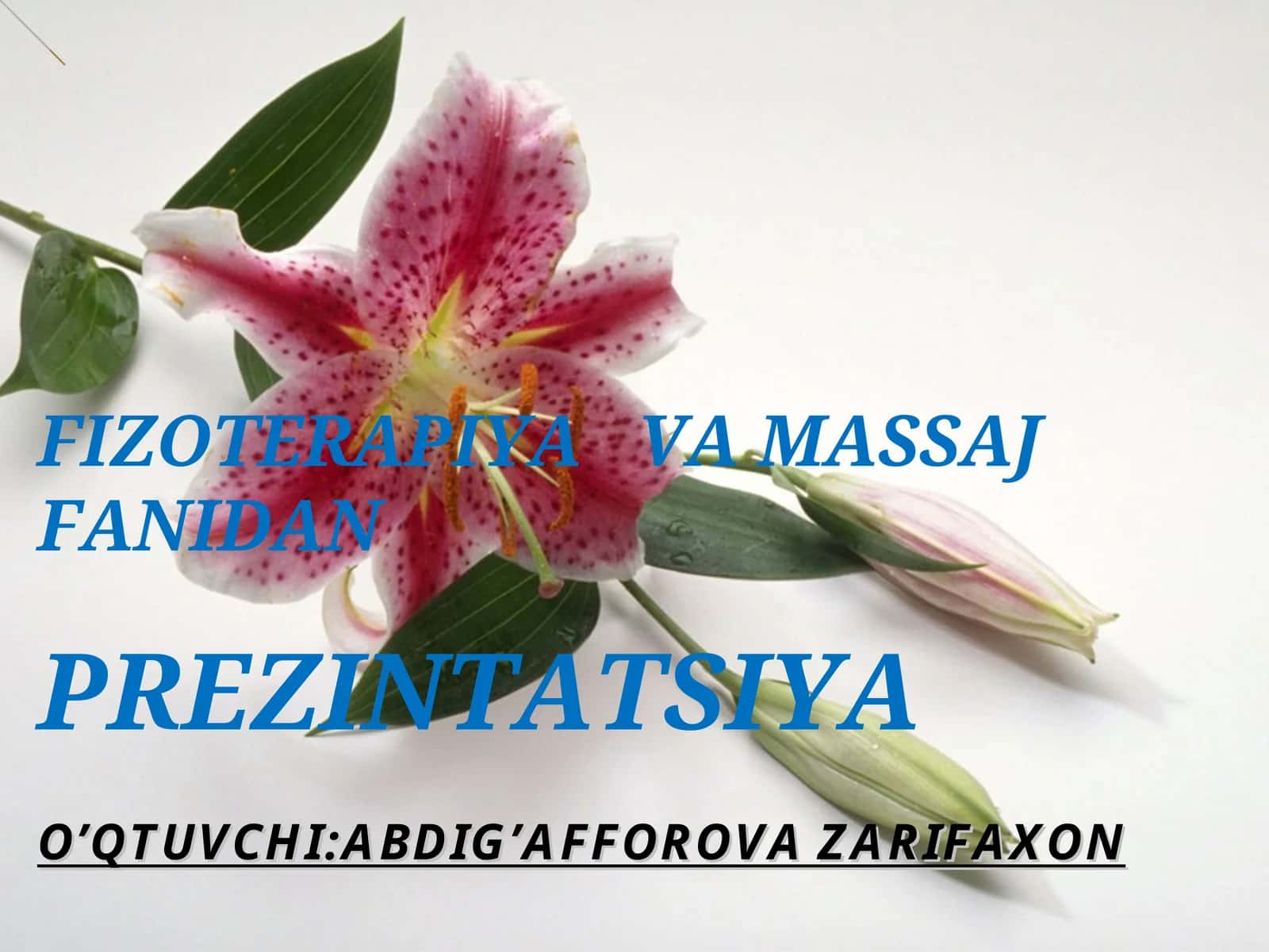 FIZOTERAPIYA VA MASSAJ FANIDAN 1