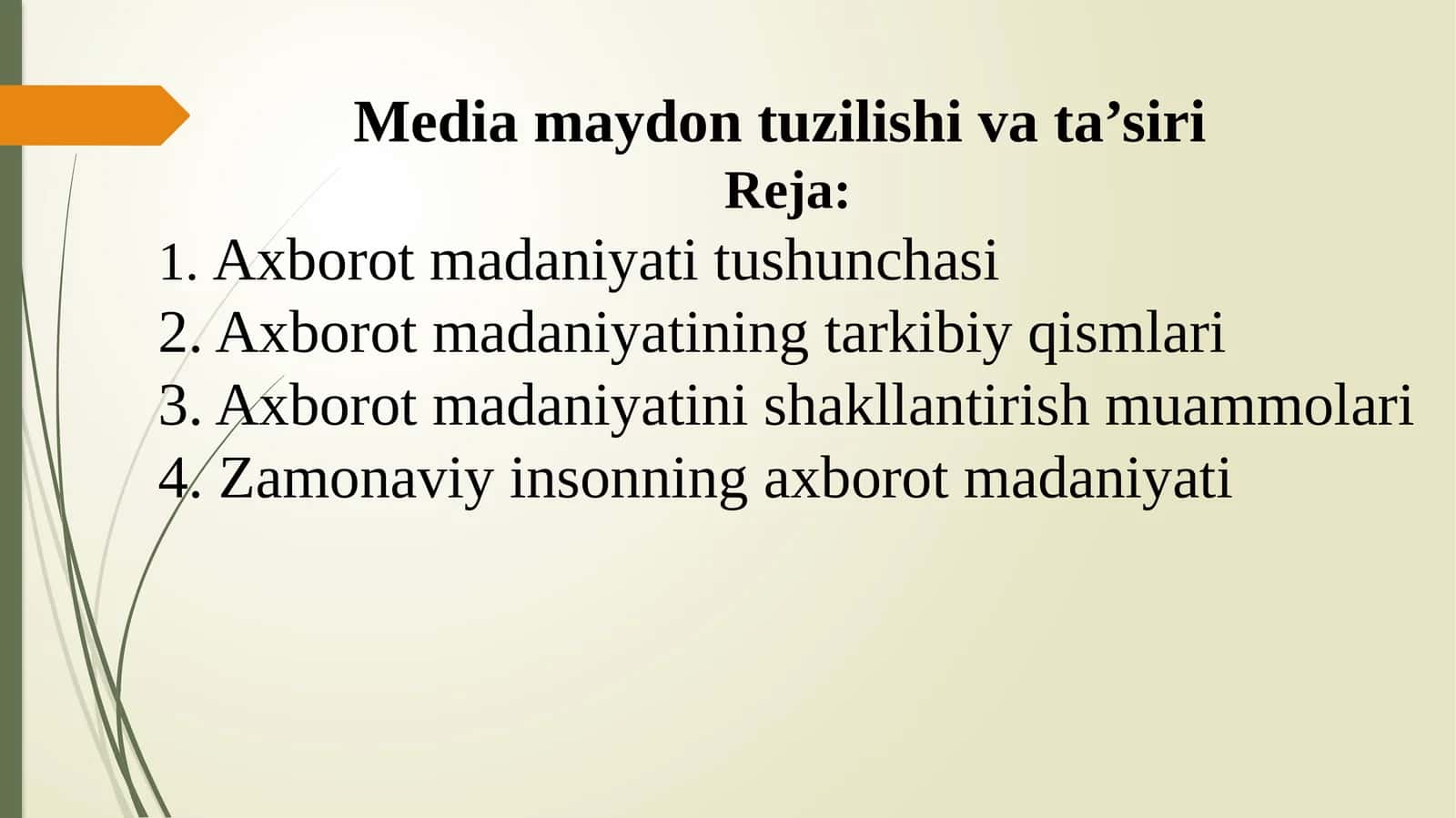 Mediamaydon tuzilishi va ta’siri 1