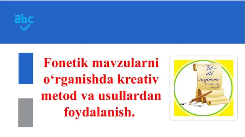 Fonetik mavzularni o‘rganish 1
