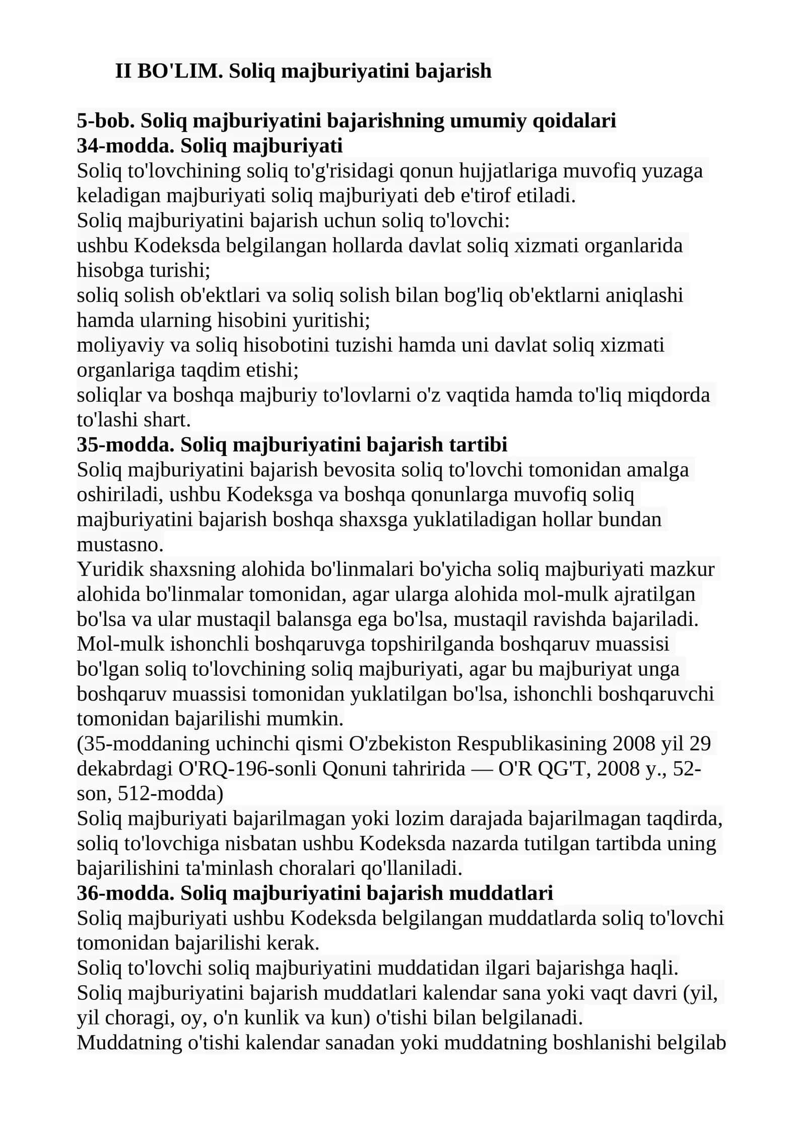 Soliq majburiyatini bajarish 1