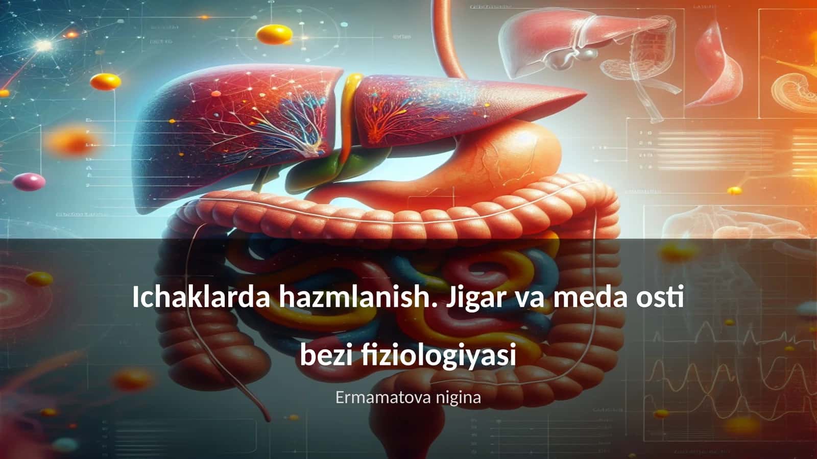 Ichaklarda hazmlanish. Jigar va meda osti bezi fiziologiyasi 1