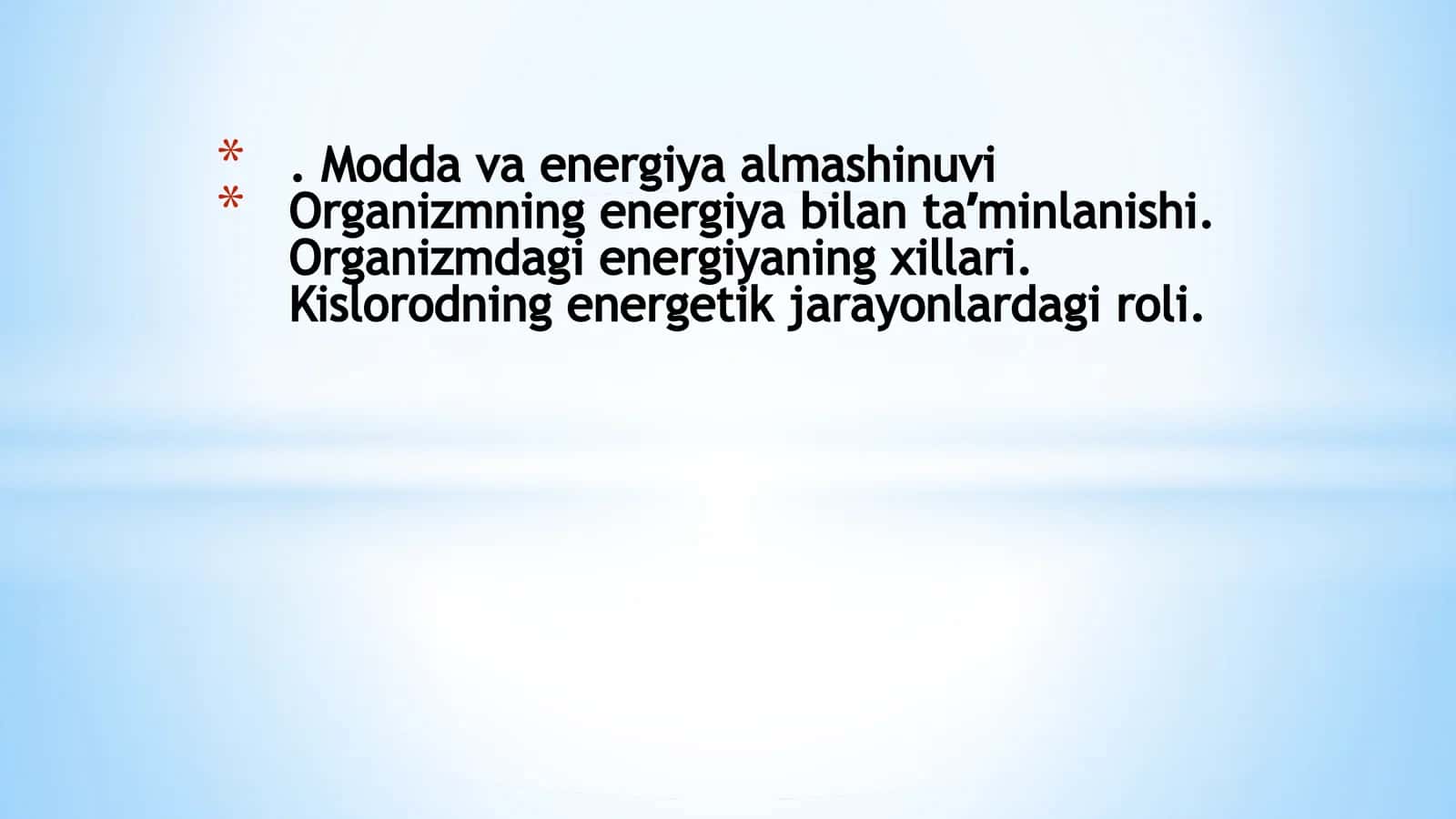 Modda va energiya almashinuvi 1