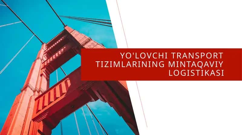 Yo'lovchi transport tizimlarining mintaqaviy logistikasi 1