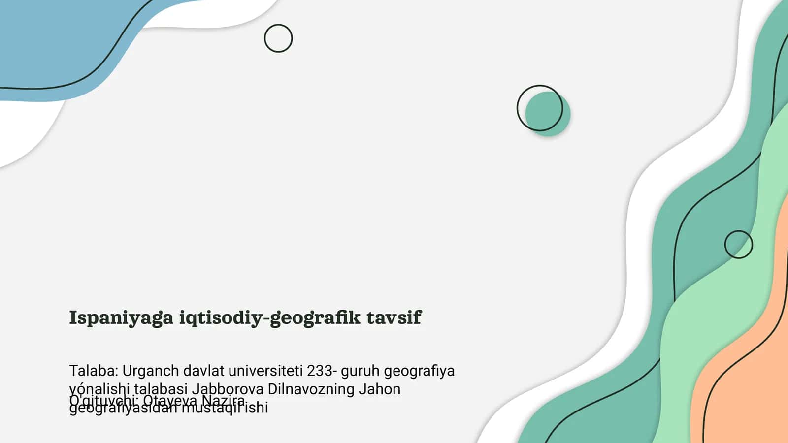 Ispaniyaga iqtisodiy-geografik tavsif 1