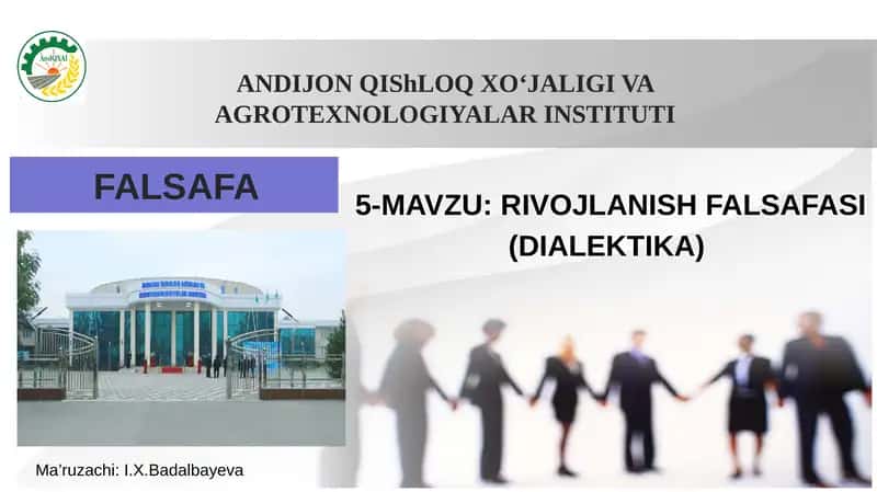 RIVOJLANISH FALSAFASI (DIALEKTIKA) 1