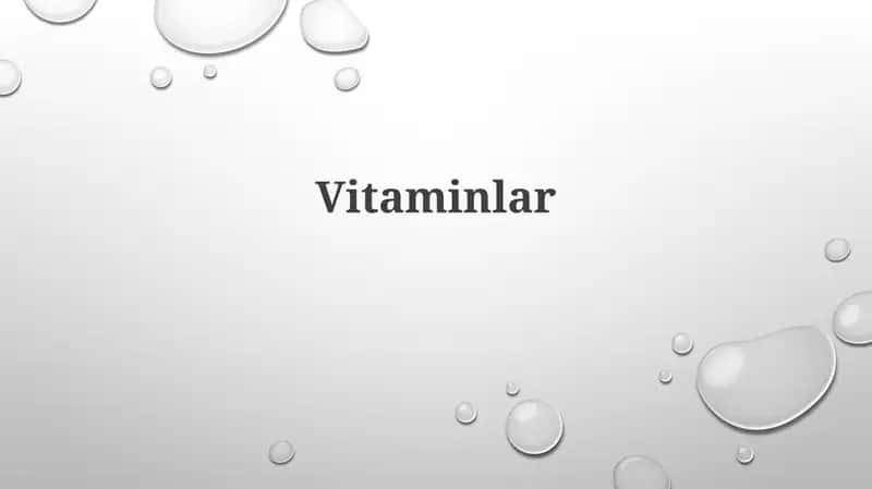 Vitaminlar 1