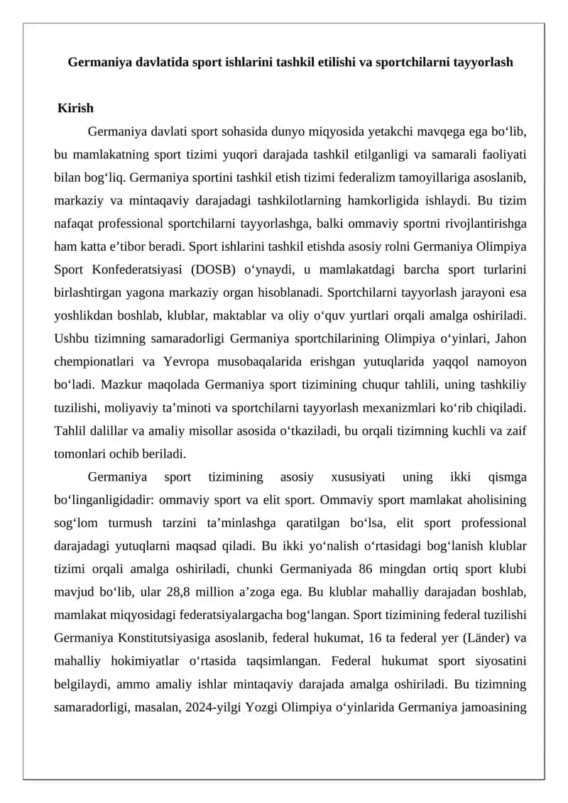 Germaniya sport tizimi 1