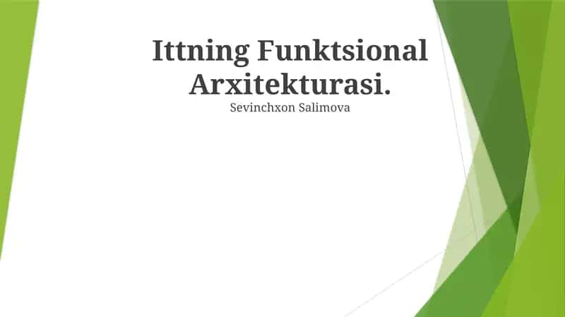 Ittning Funktsional Arxitekturasi 1