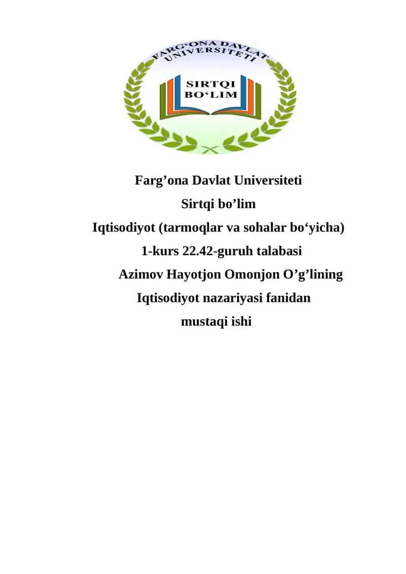 Bozor infratuzilmasi va uning unsurlari 1