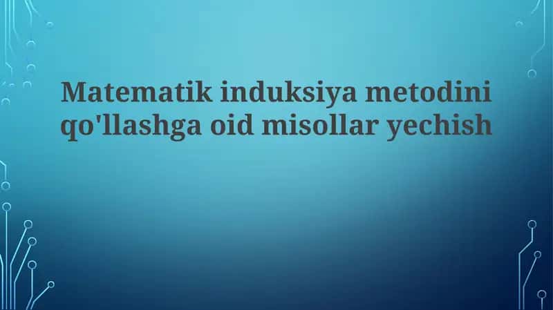 Matematik induksiya 1