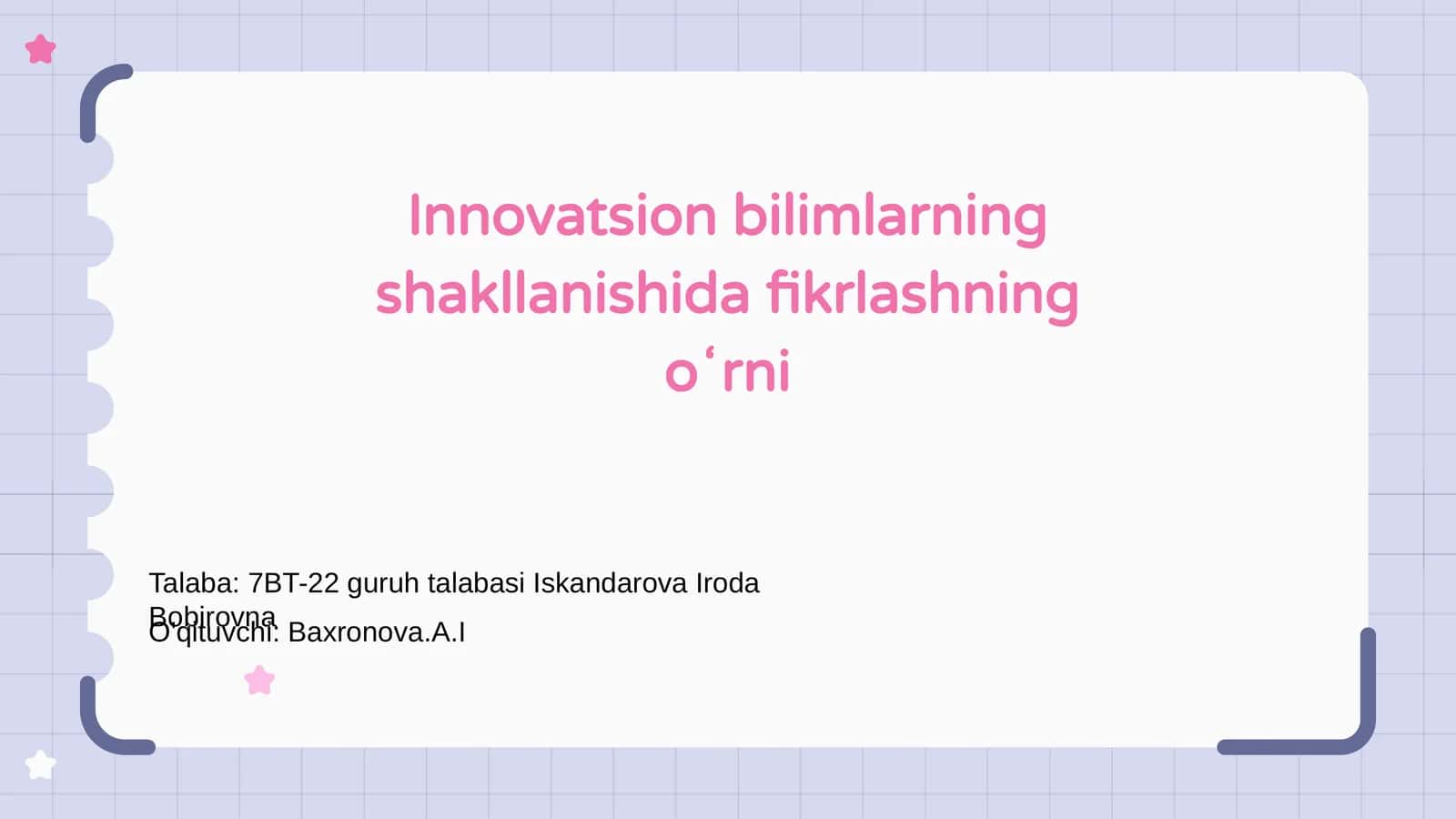 Innovatsion Bilimlar va Fikrning Ahamiyati 1