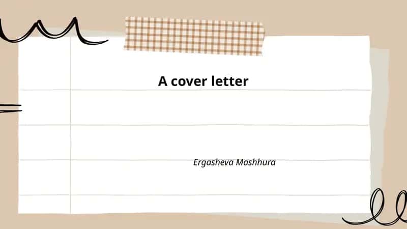 A cover letter 1
