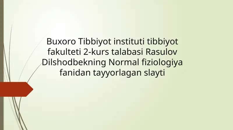 Organizmning biologik suyuqliklari 1