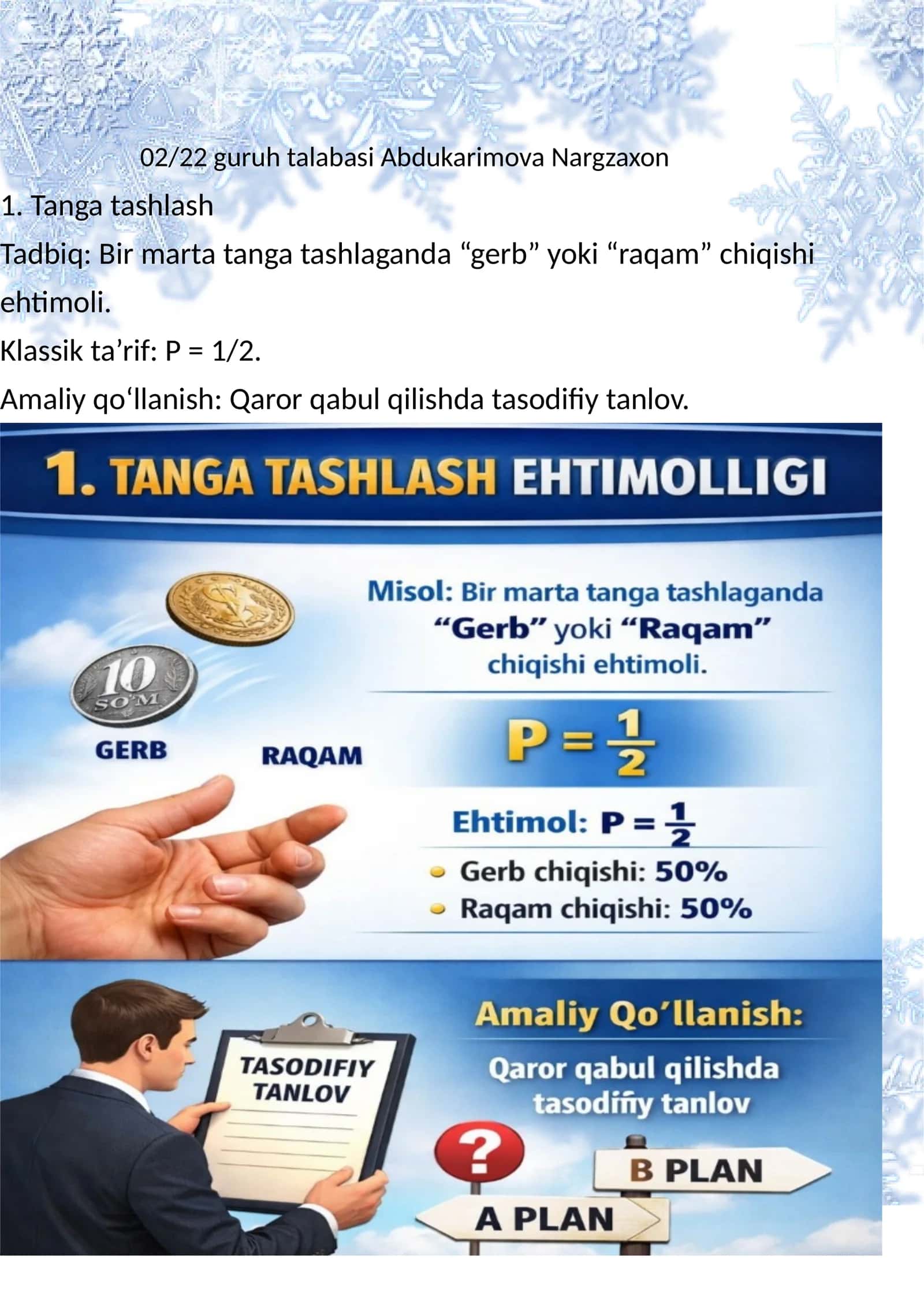 ehtimollar nazaryasi fanidan 1