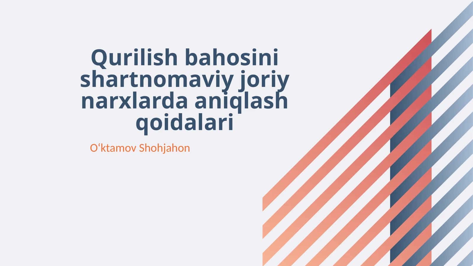 Qurilish bahosini shartnomaviy joriy narxlarda aniqlash qoidalari 1