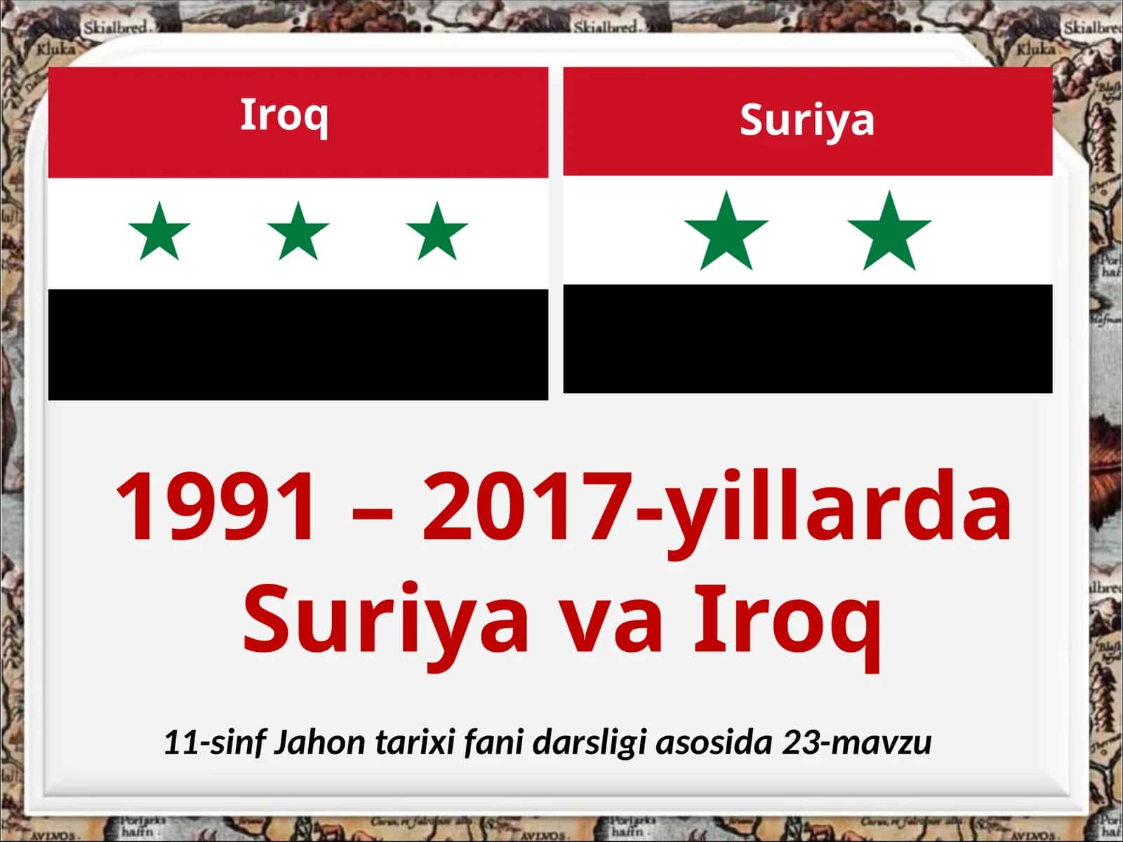 1991 –2017-yillarda Suriya va Iroq 1