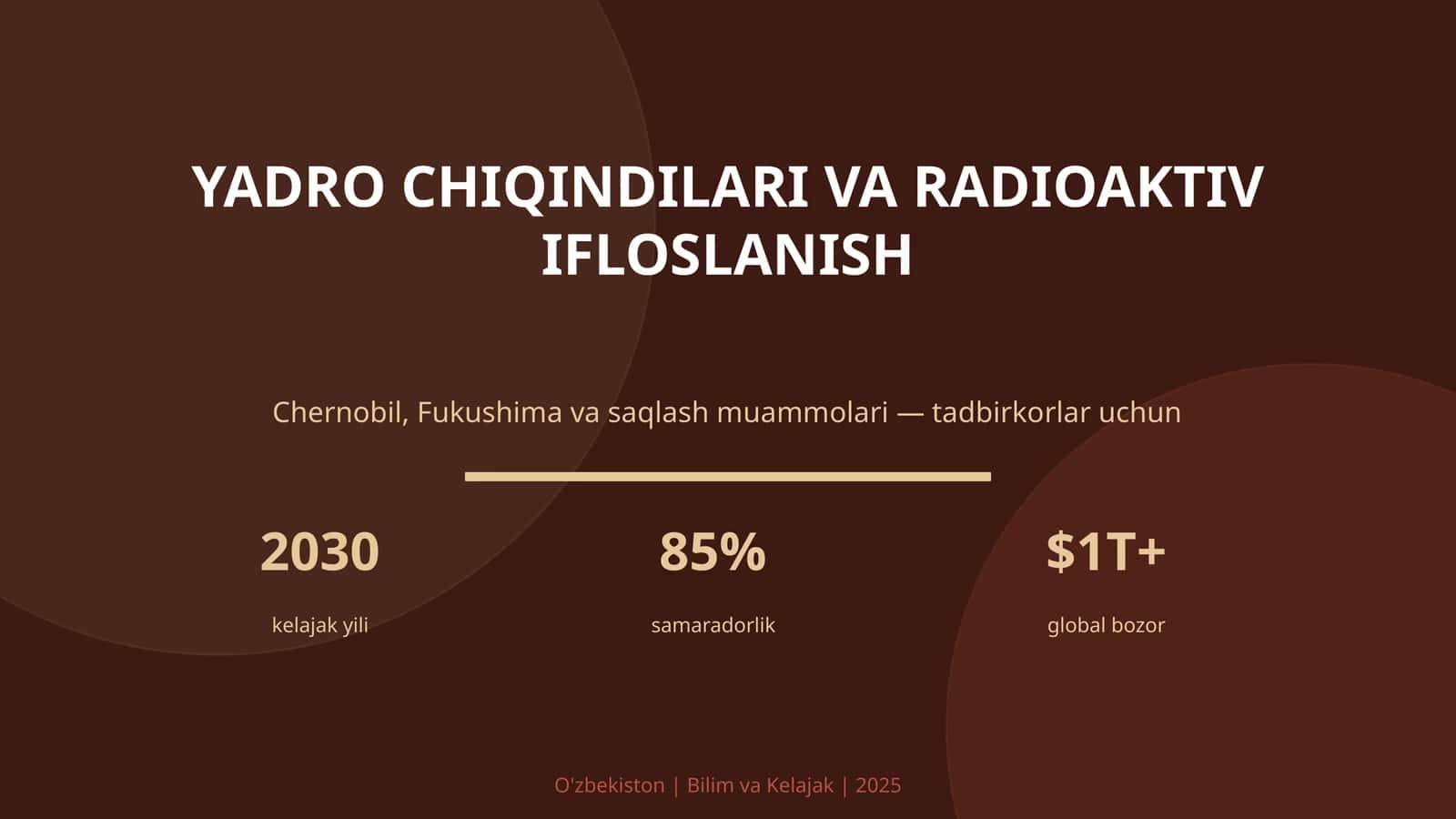 Yadro chiqindilari va radioaktiv ifloslanish 1