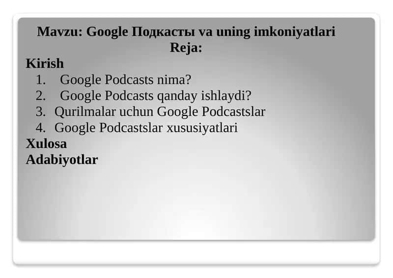 Google Podcasts 1