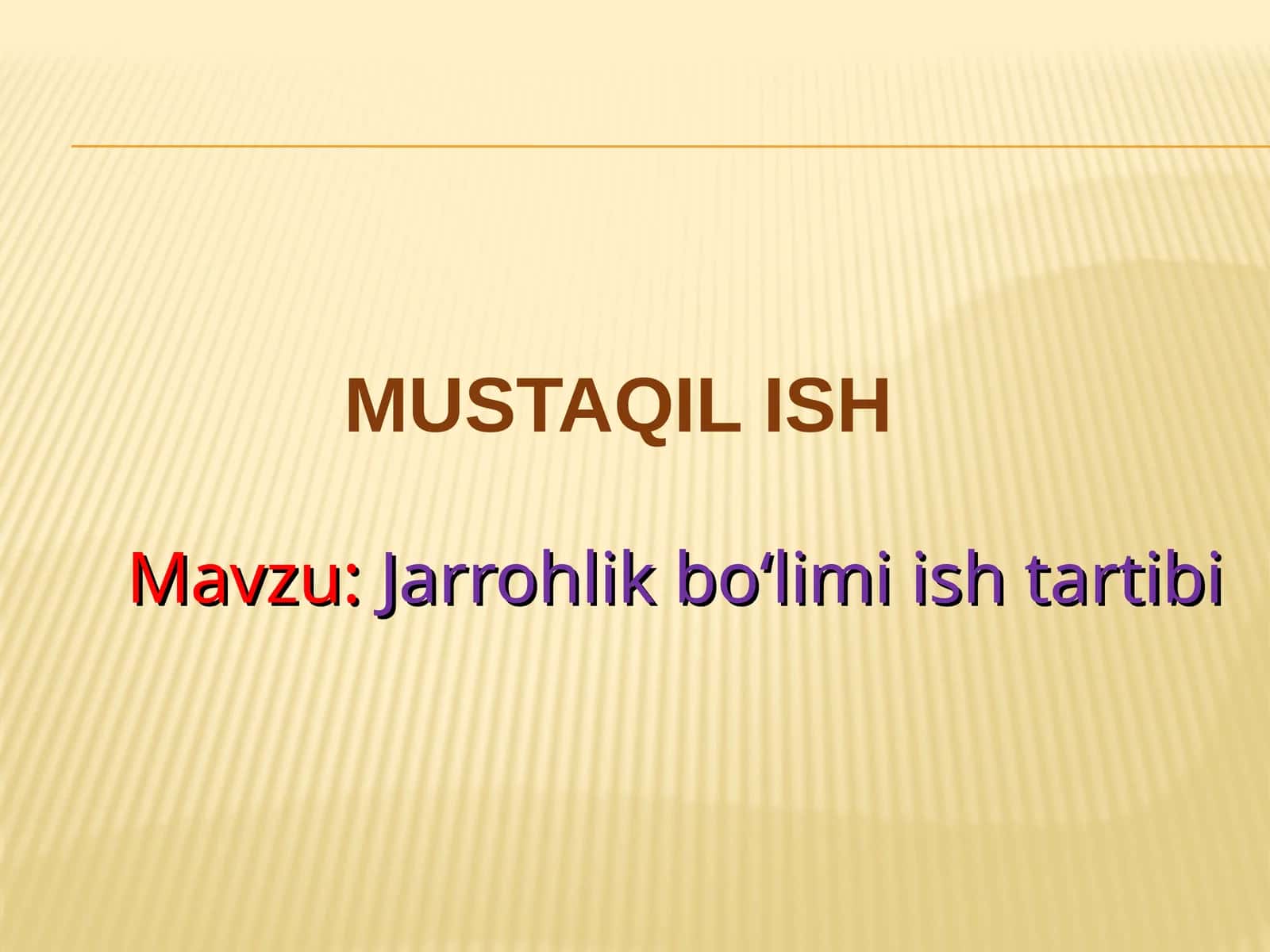 Jarrohlik boʻlimi ish tartibi 1