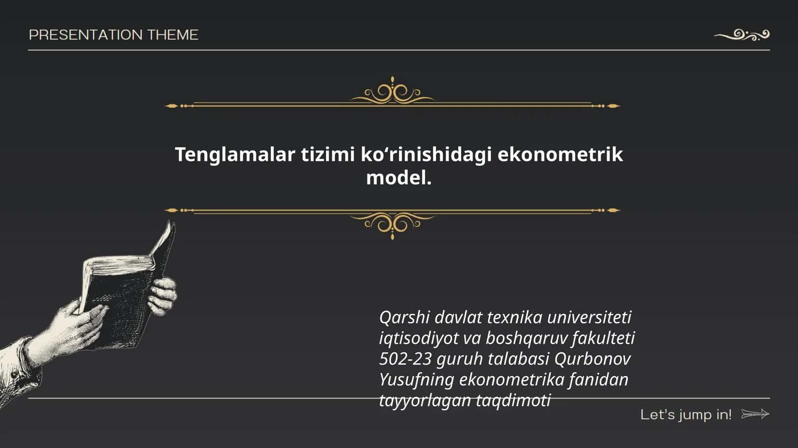Ekonometrik model 1