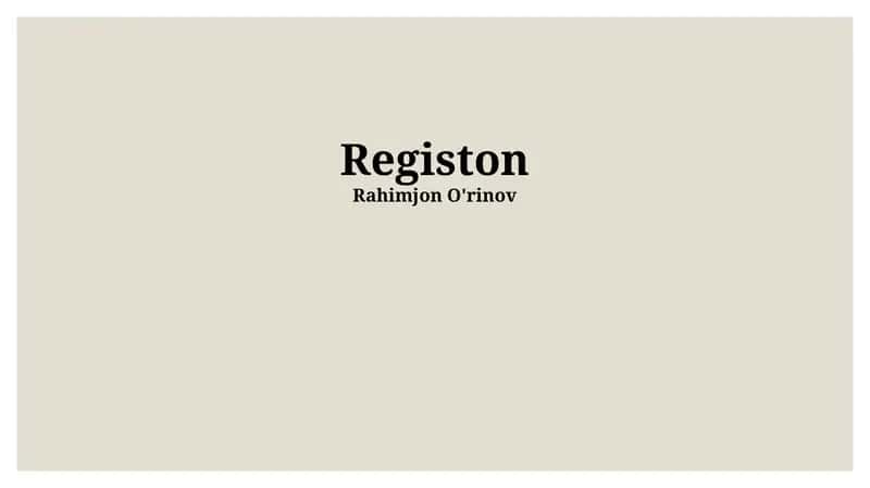 Registon 1