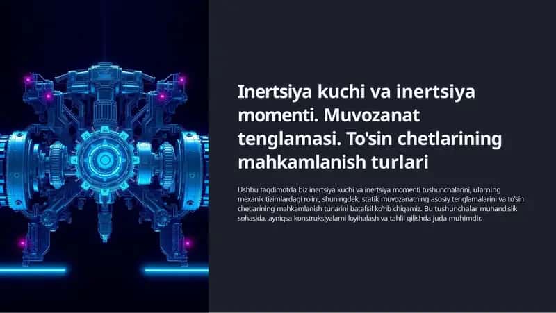 Inertsiyakuchivai inertsiya momenti 1