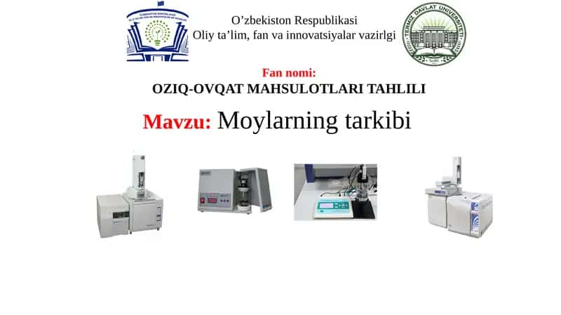 Moylarning tarkibi 1