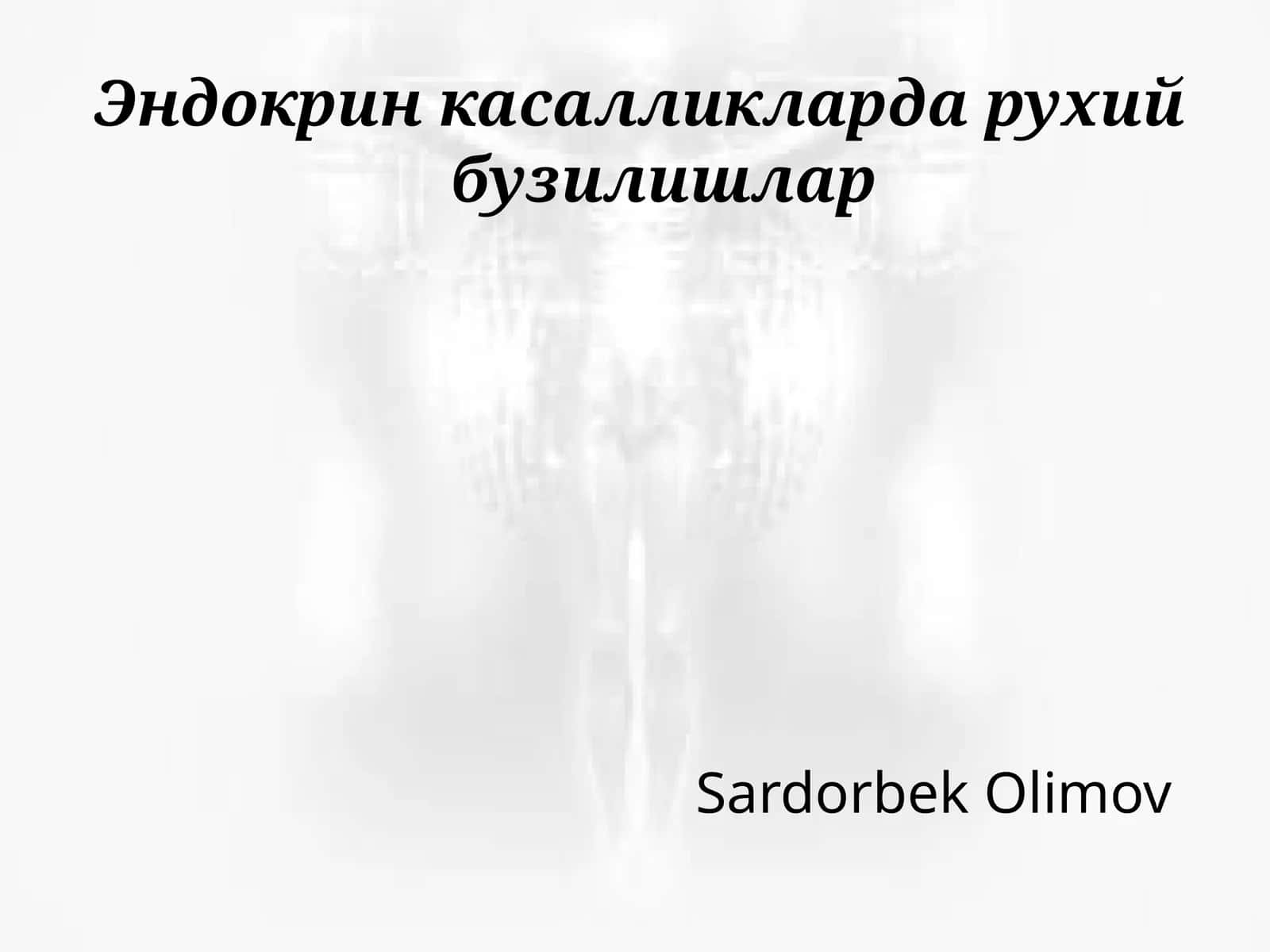 Эндокрин касалликларда рухий бузилишлар 1