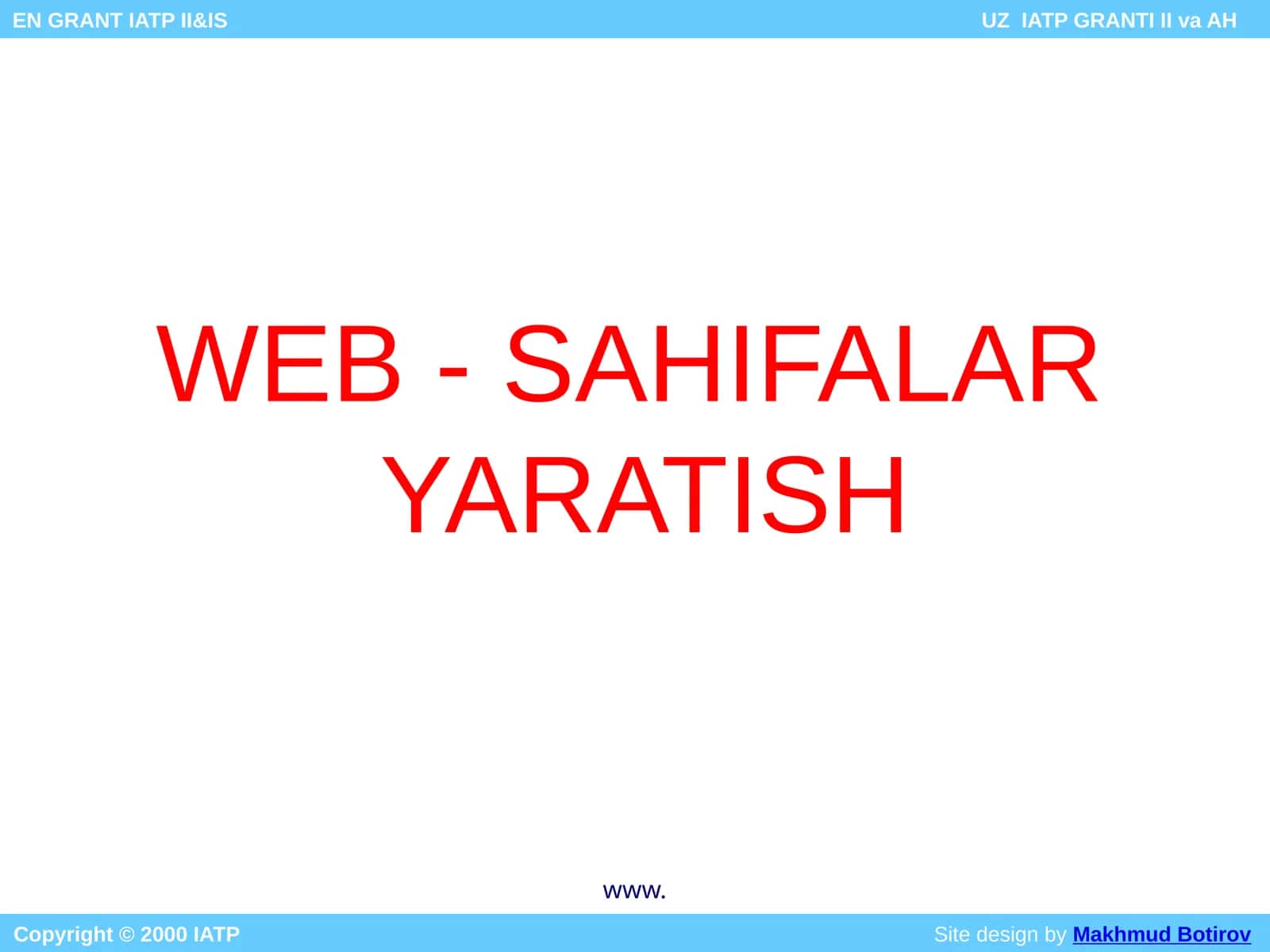 WEB - SAHIFALAR YARATISH 1