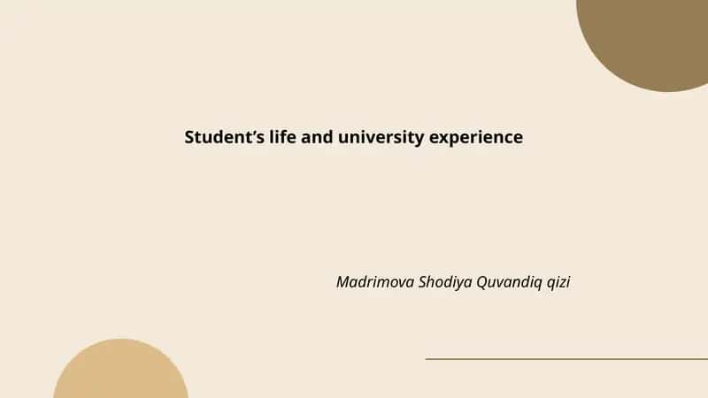 Campus Life and Facilities 1
