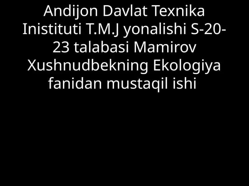 Орол ва Орол бўйи экологик муаммолари 1