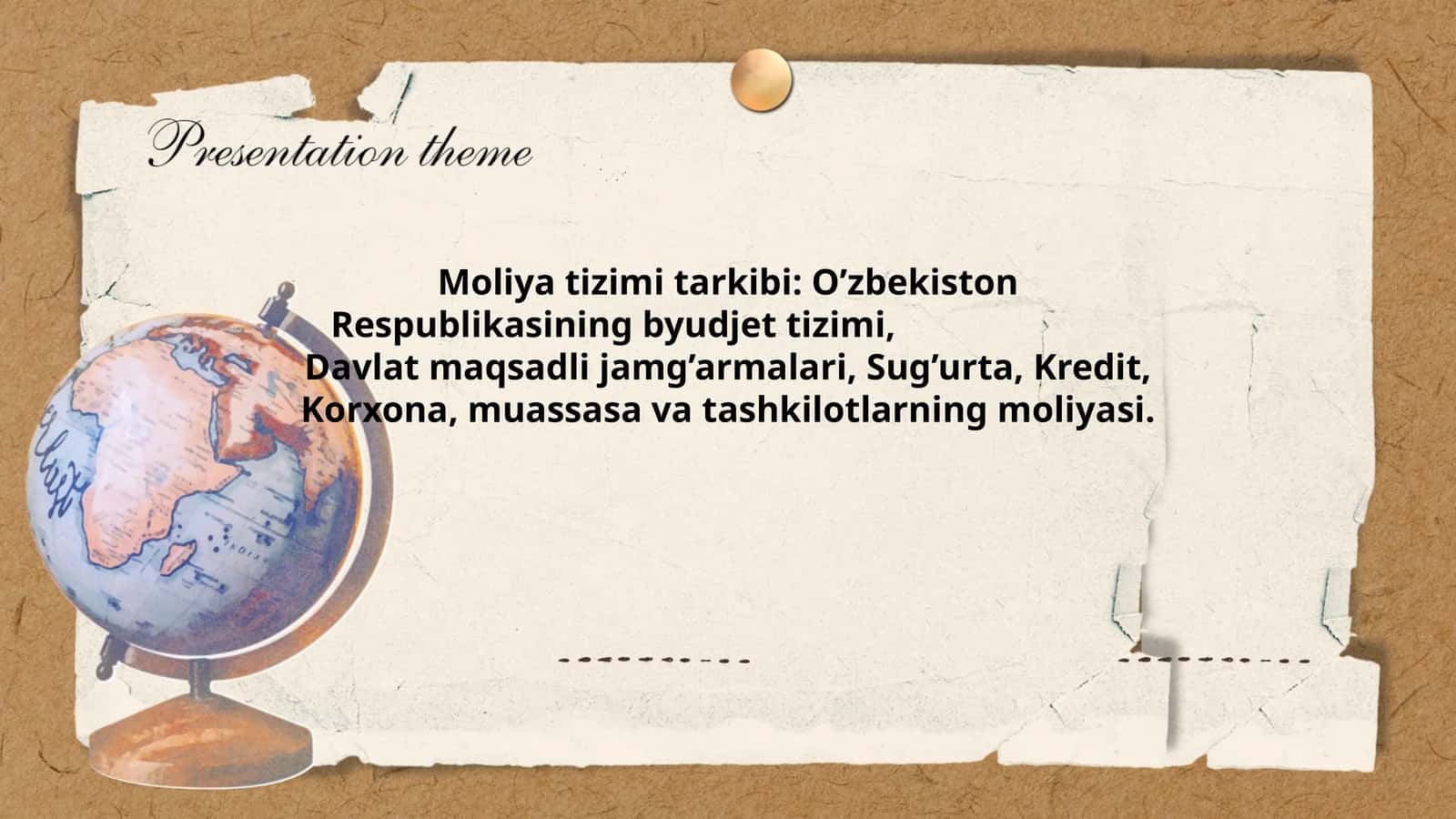 Moliya tizimi tarkibi 1