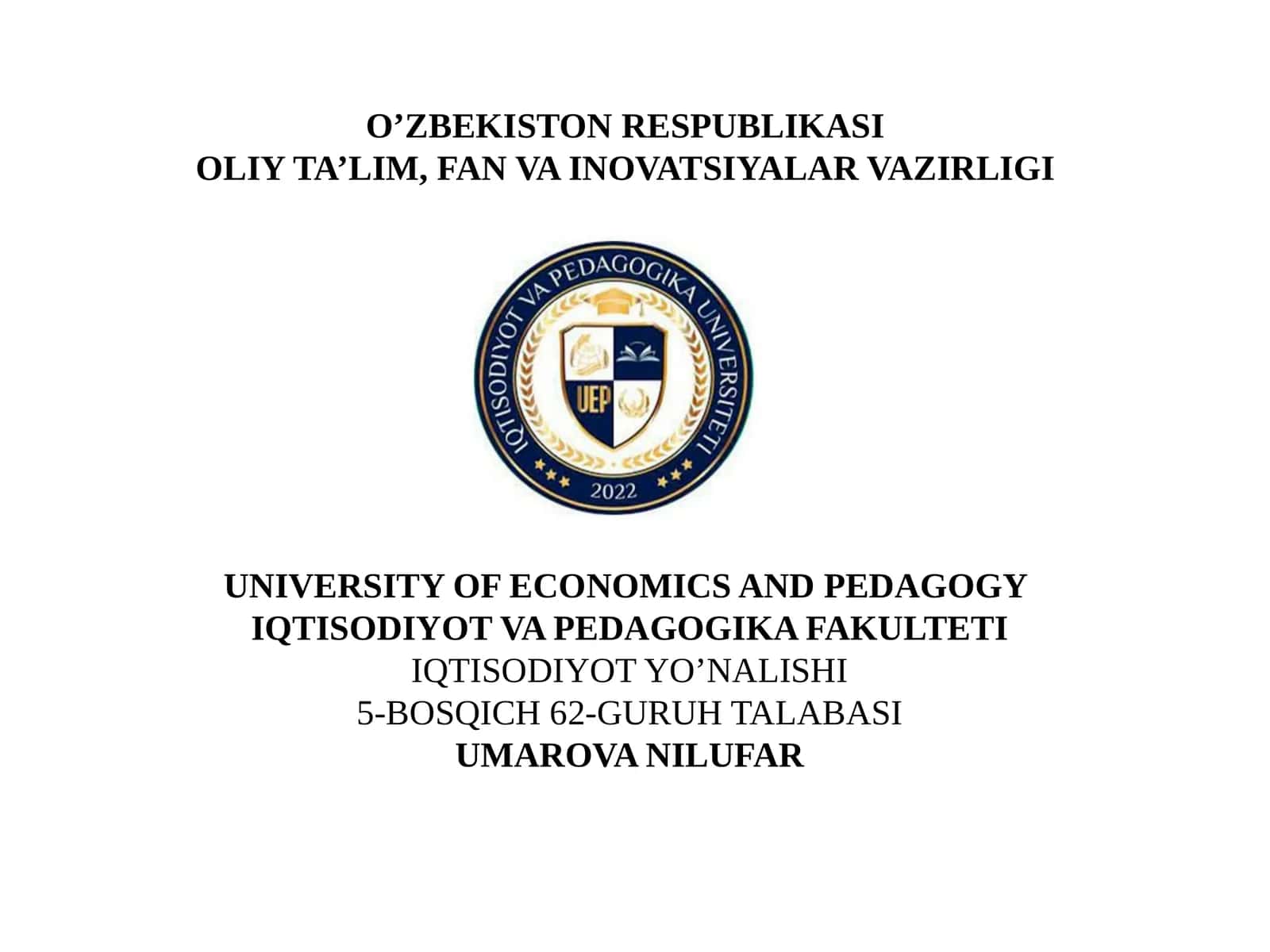 Ekologik risklar va iqtosodiy risklarning oʻzaro bogʻliqligi 1