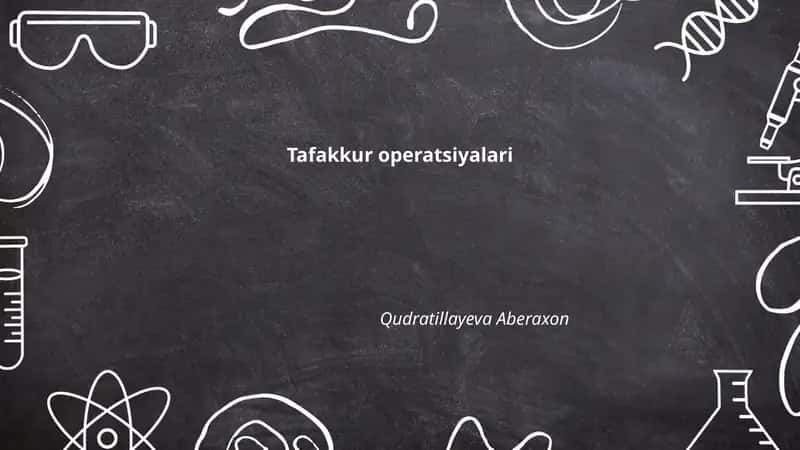 Tafakkur operatsiyalari 1