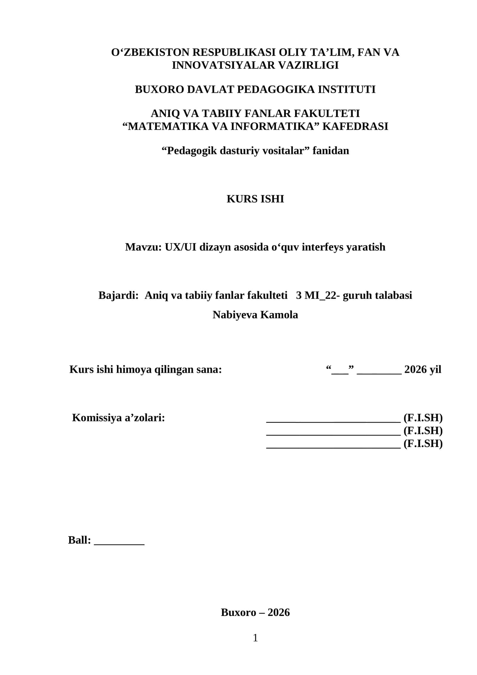 UX/UI dizayn asosida o‘quv interfeys yaratish 1
