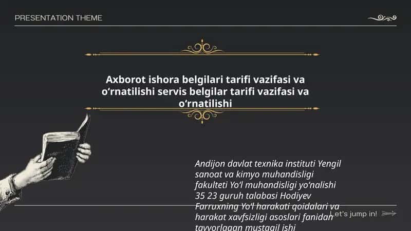 Yoʻl harakati qoidalari va harakat xavfsizligi asoslari fanidan tayyorlagan mustaqil ish 1