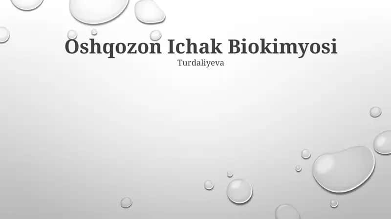 Oshqozon Ichak Biokimyosi 1