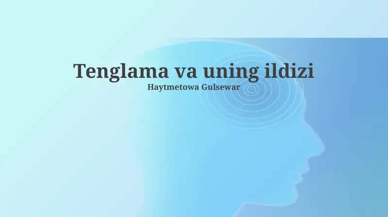 Tenglama va uning ildizi 1